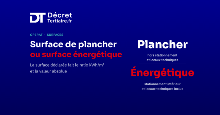 Surface de plancher ou surface énergétique sur OPERAT