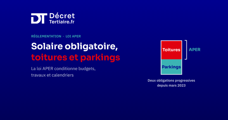 Loi APER 2026 : solaire obligatoire sur toitures et parkings