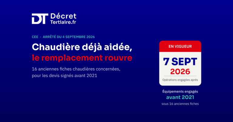 Chaudière déjà aidée en CEE, le remplacement rouvre