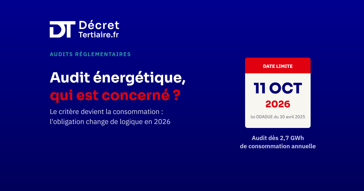 Audit énergétique obligatoire, qui est concerné en 2026