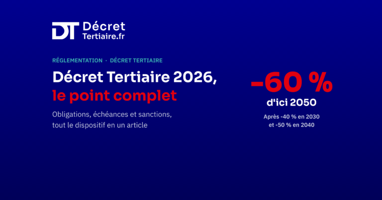 Décret Tertiaire 2026, obligations, échéances et sanctions
