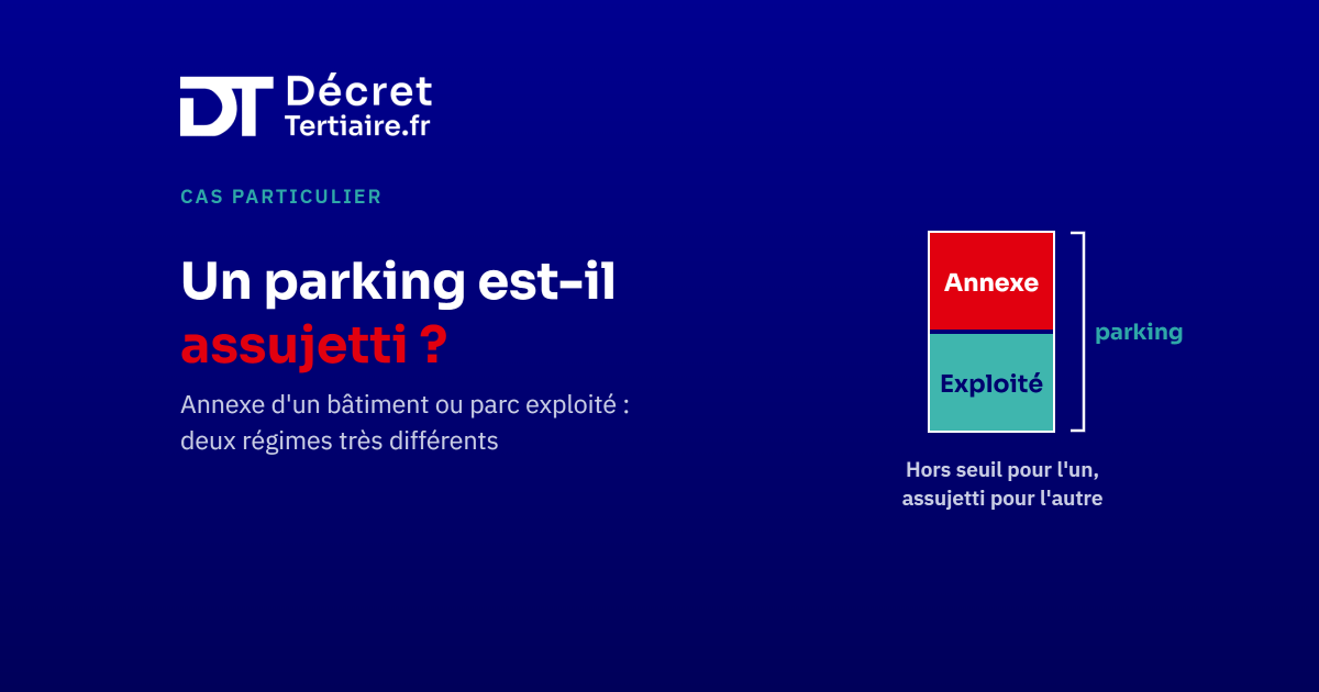 Un parking est-il assujetti au Décret Tertiaire ?