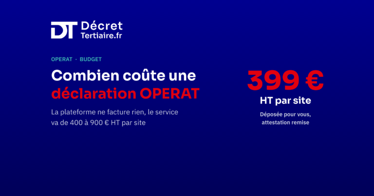 Combien coûte une déclaration OPERAT en 2026