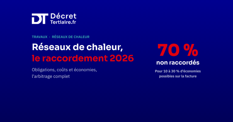 Réseaux de chaleur tertiaire 2026 : obligations, coûts et économies
