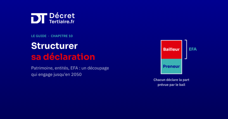 Structurer sa déclaration OPERAT, patrimoine, entités et EFA