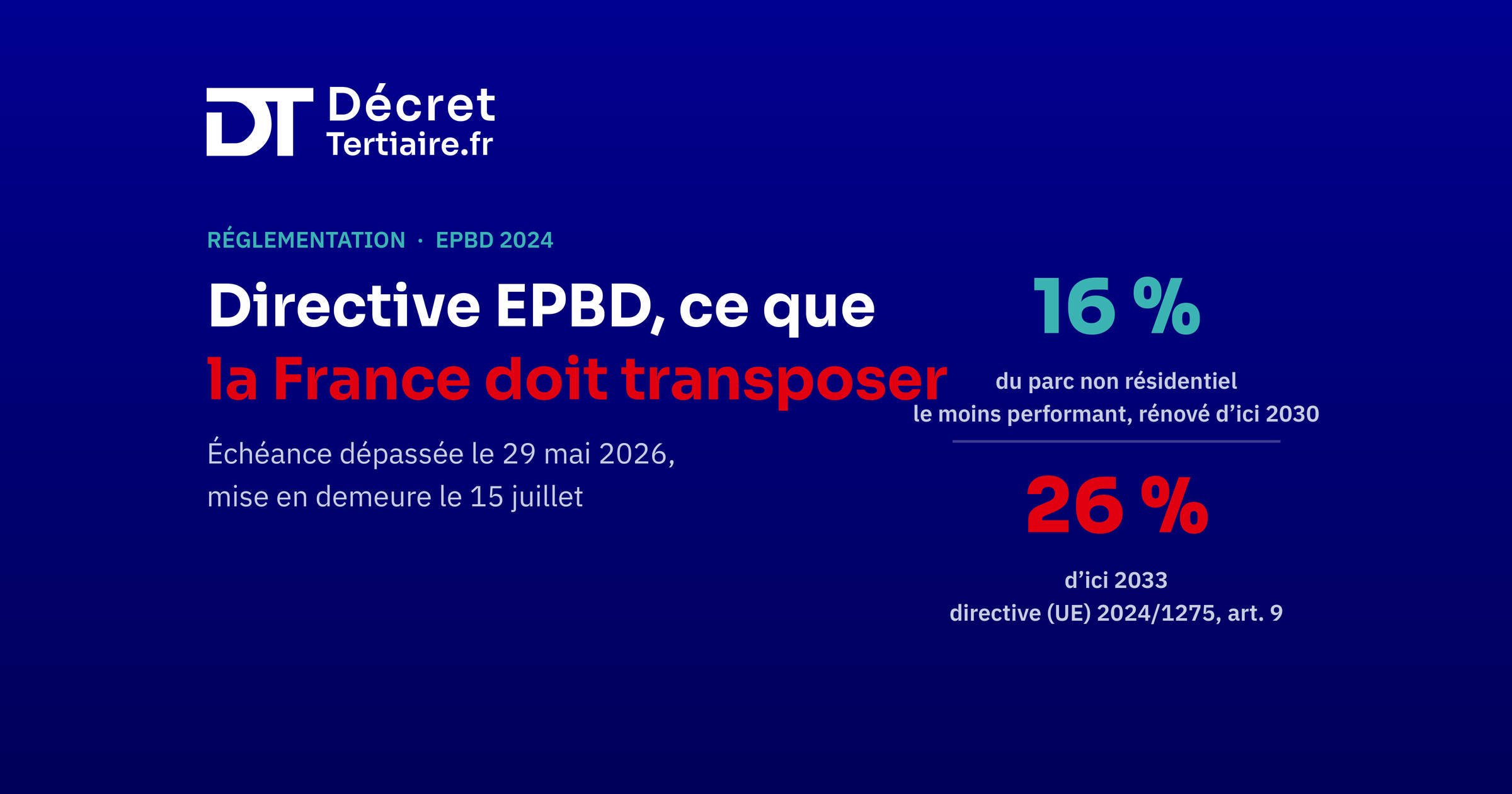 Décret Tertiaire, image d’en-tête