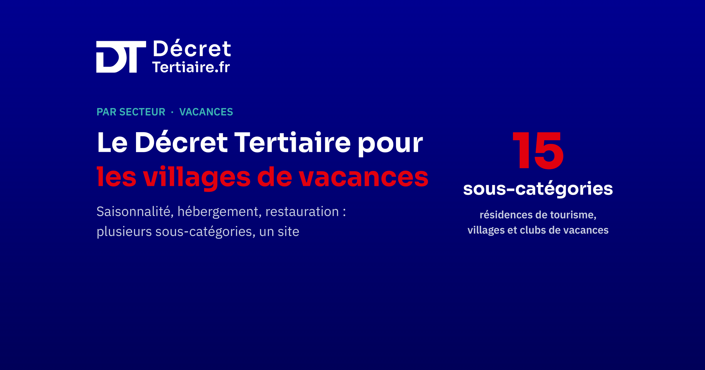 Décret Tertiaire, image d’en-tête