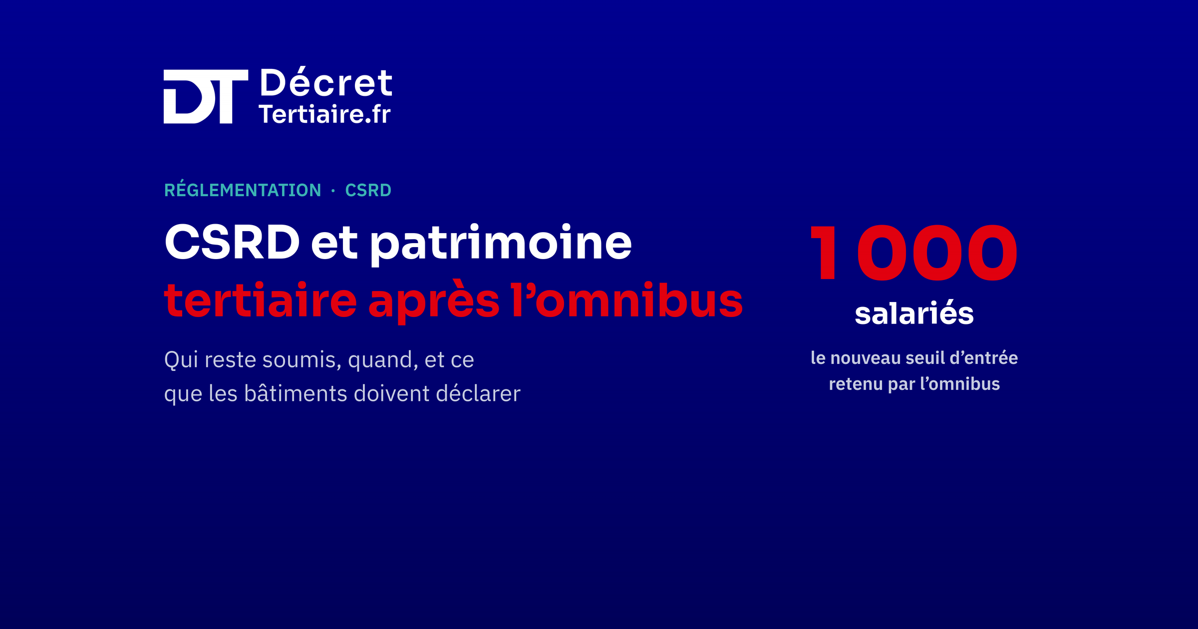 Décret Tertiaire, image d’en-tête