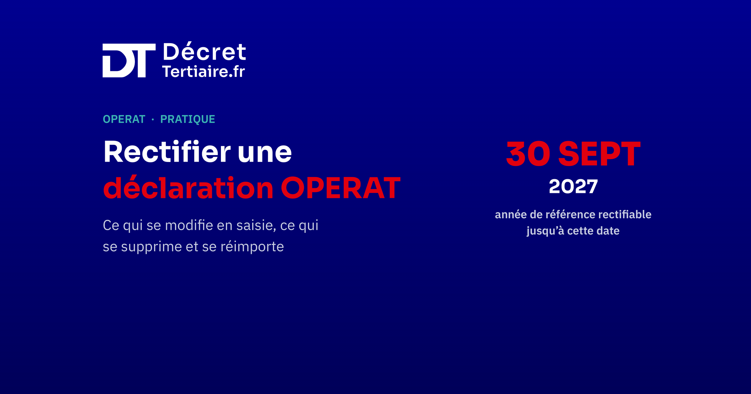 Décret Tertiaire, image d’en-tête
